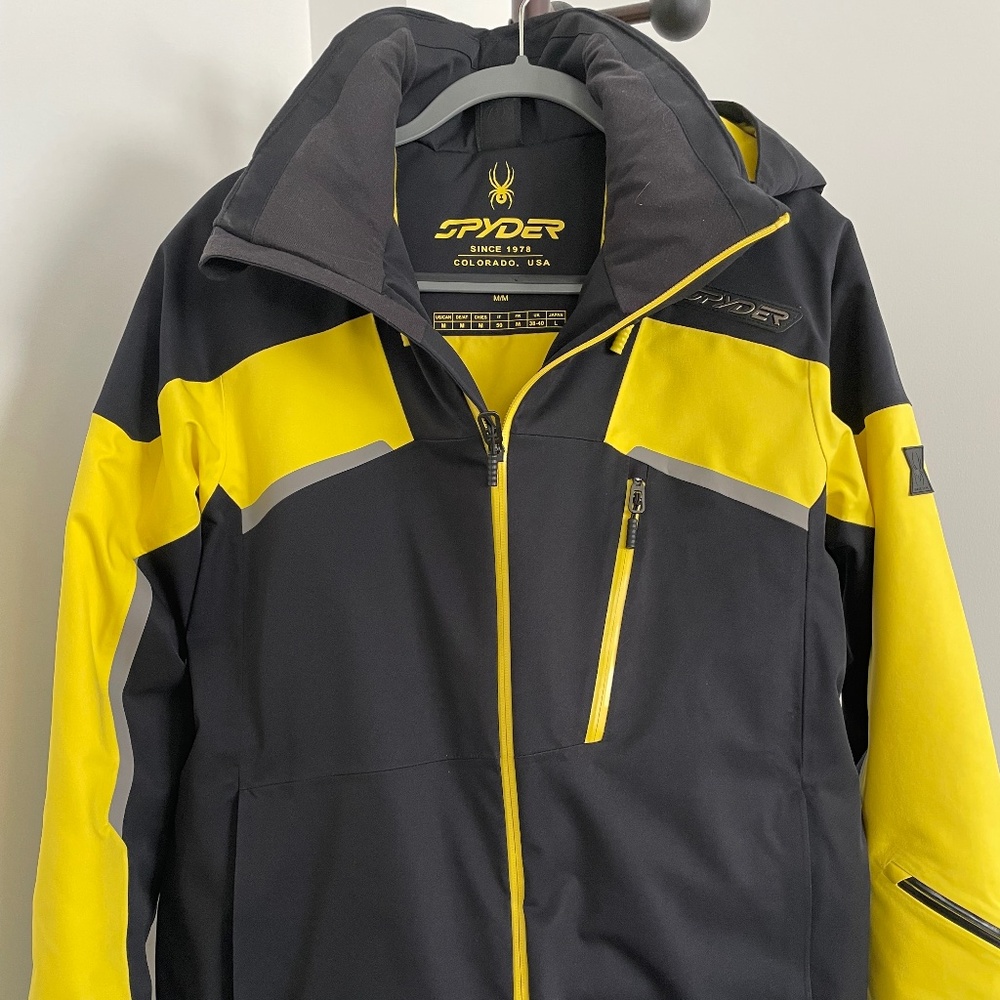 Spyder Leader Men’s Ski jacket - size M - excellent condition - acid yellow